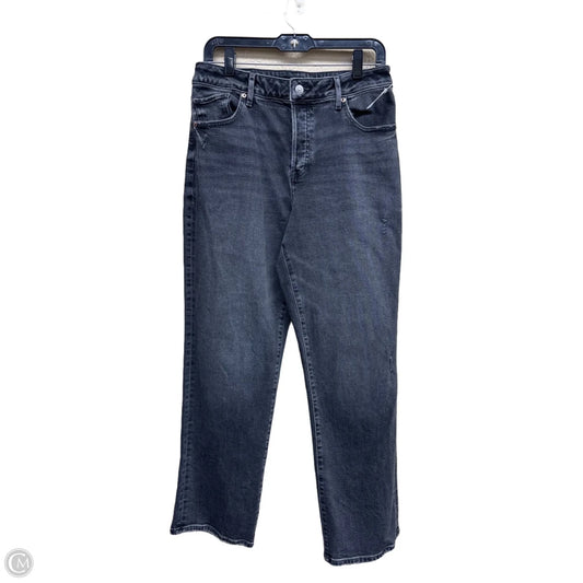 Jeans Straight By Express In Black Denim, Size: 8