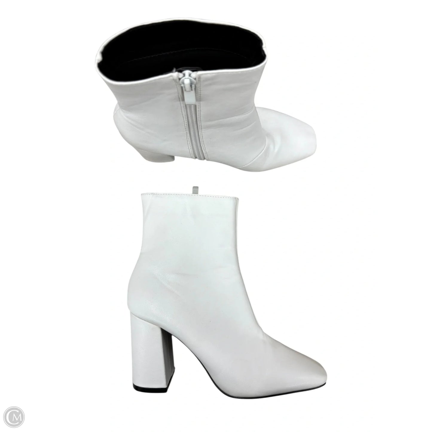 Boots Ankle Heels By Clothes Mentor In White, Size: 7
