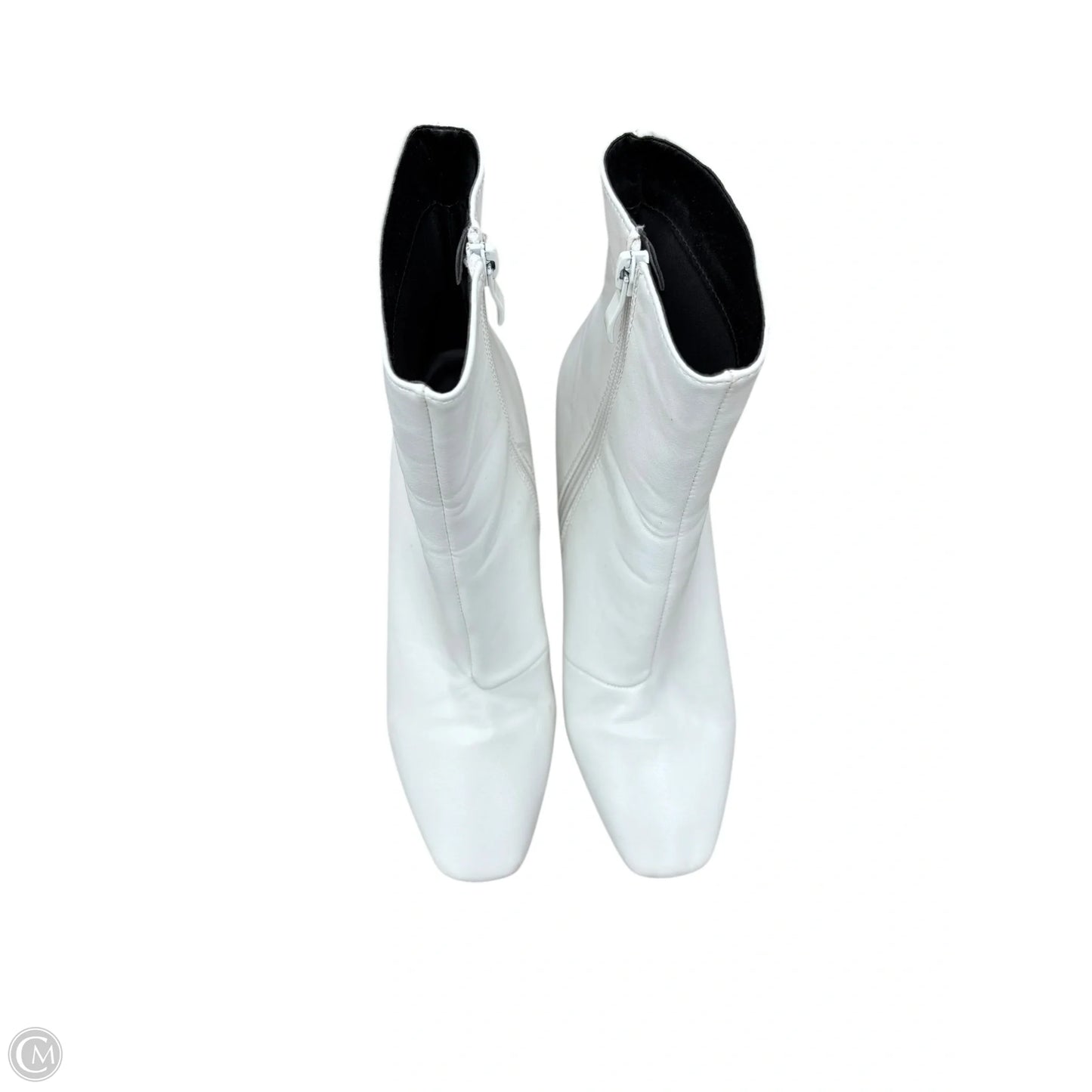 Boots Ankle Heels By Clothes Mentor In White, Size: 7