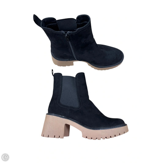 Boots Ankle Heels By Universal Thread In Black & Brown, Size: 8