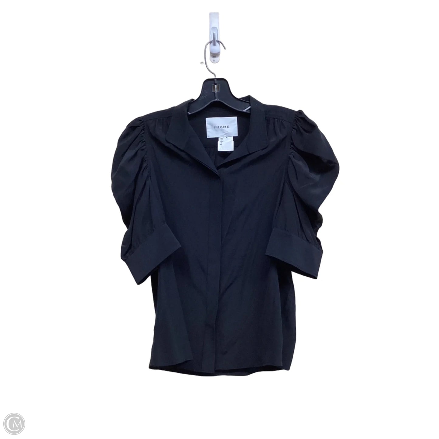 Top Short Sleeve By Frame In Black, Size: Xxs