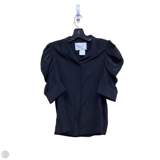 Top Short Sleeve By Frame In Black, Size: Xxs