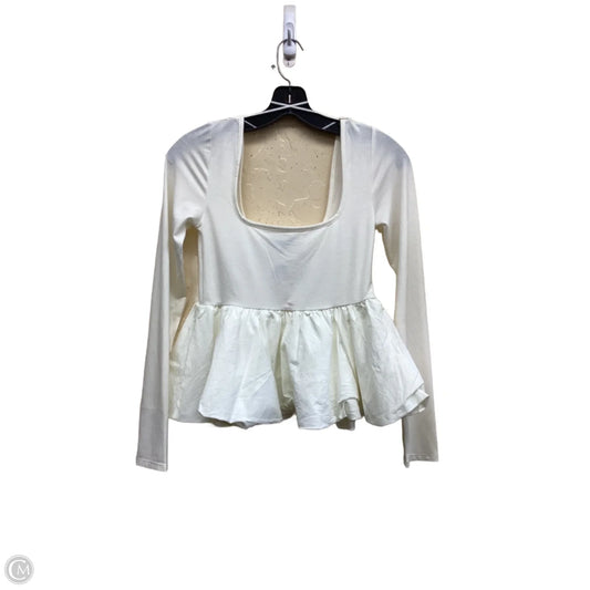 Top Long Sleeve By Silence And Noise In White, Size: S