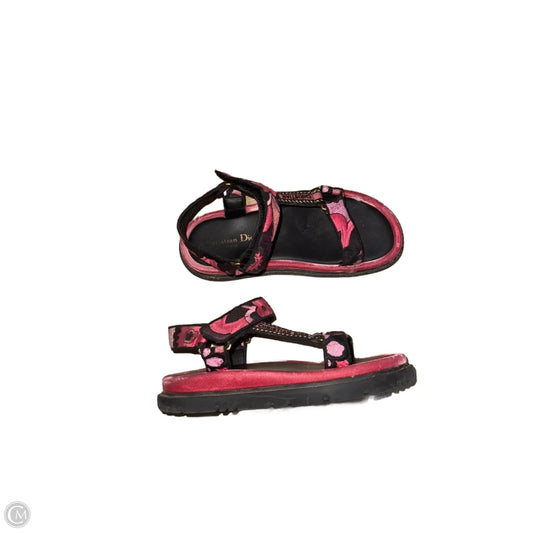 Sandals Luxury Designer By Dior In Multi-colored, Size: 38