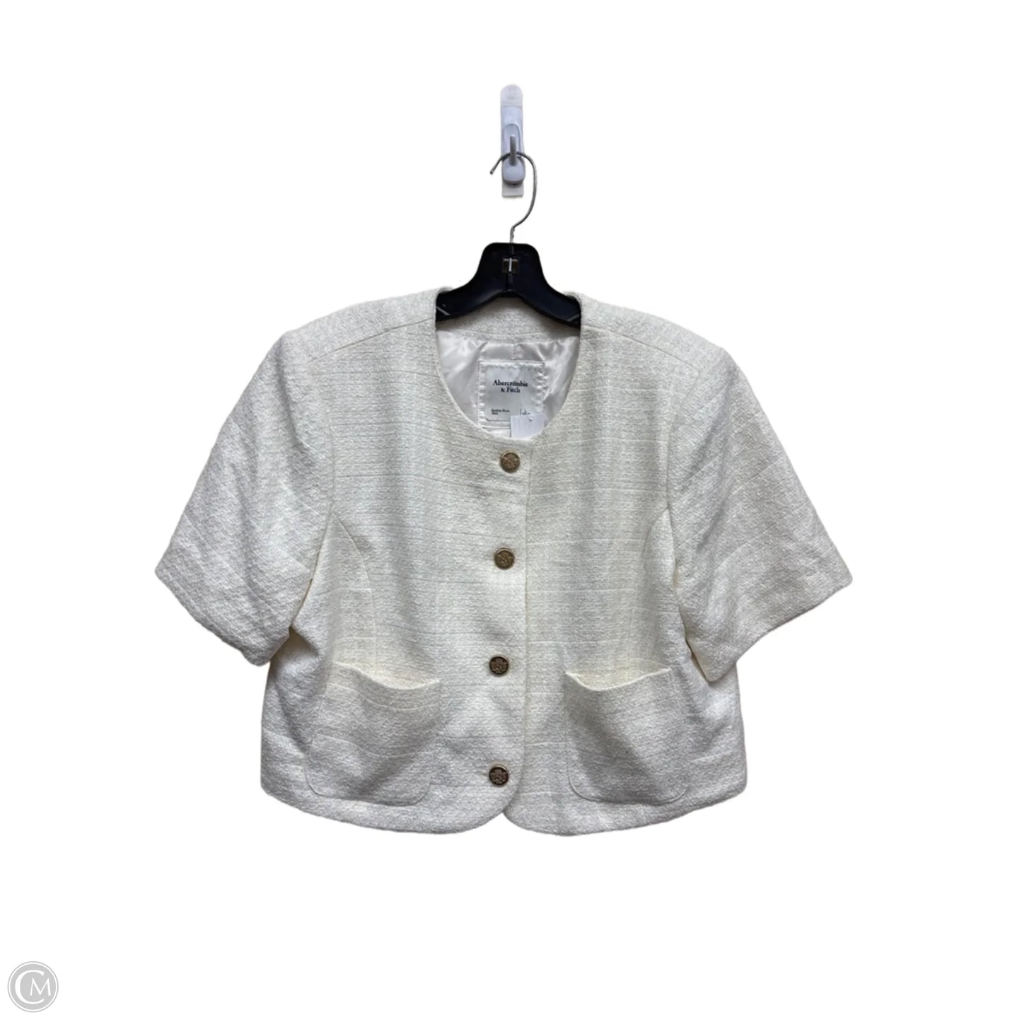 Top Short Sleeve By Abercrombie And Fitch In White, Size: L