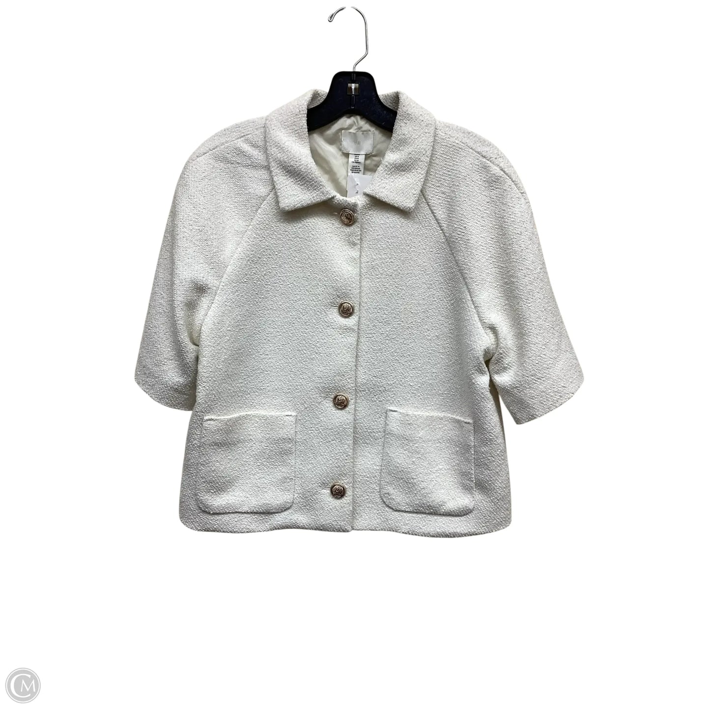 Top Short Sleeve By H&m In White, Size: M