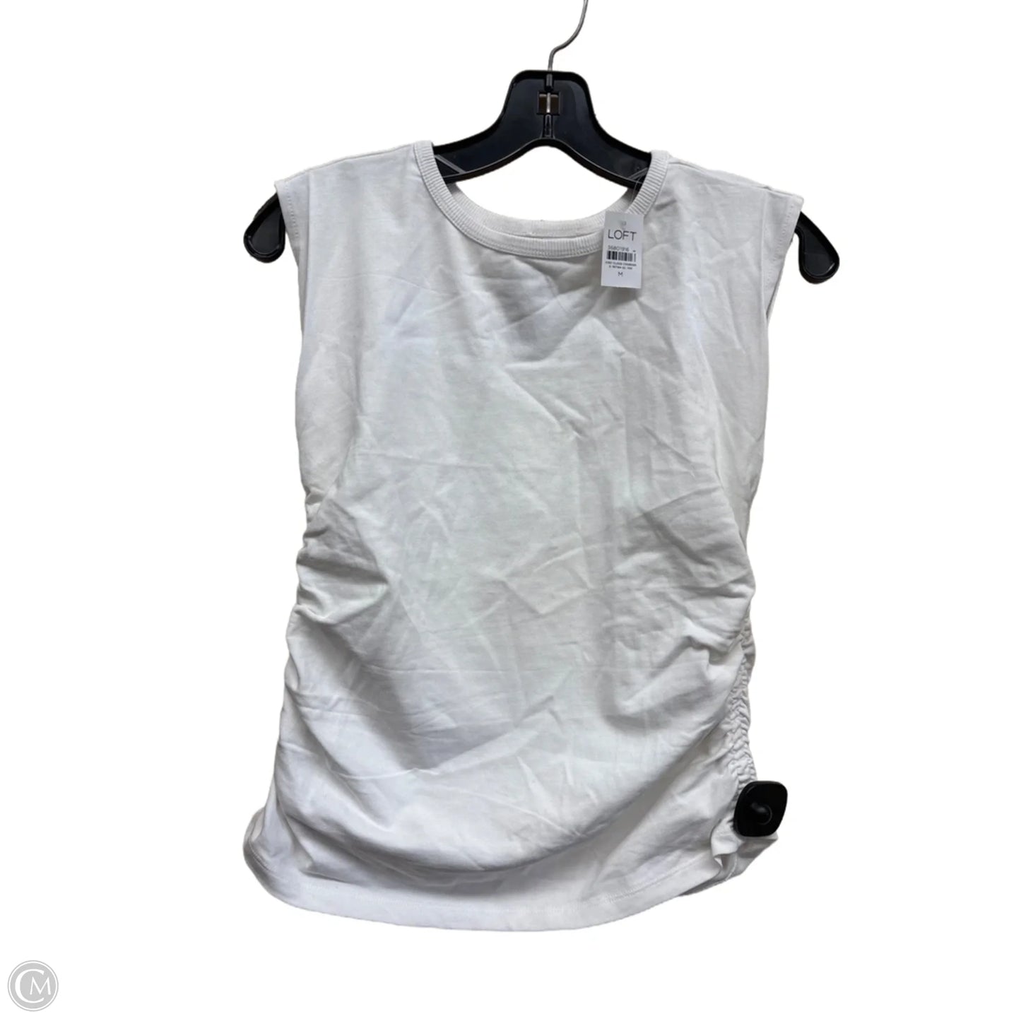Top Sleeveless By Loft In White, Size: M