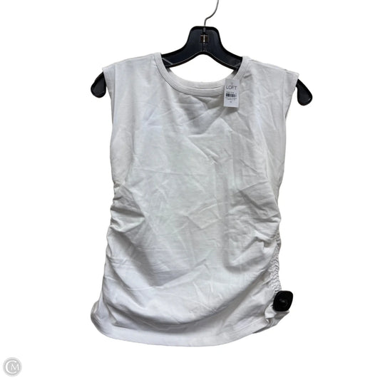 Top Sleeveless By Loft In White, Size: M