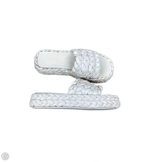 Sandals Heels Platform By Vince In White, Size: 9.5