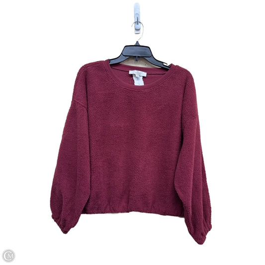 Sweater By Loft In Maroon, Size: L