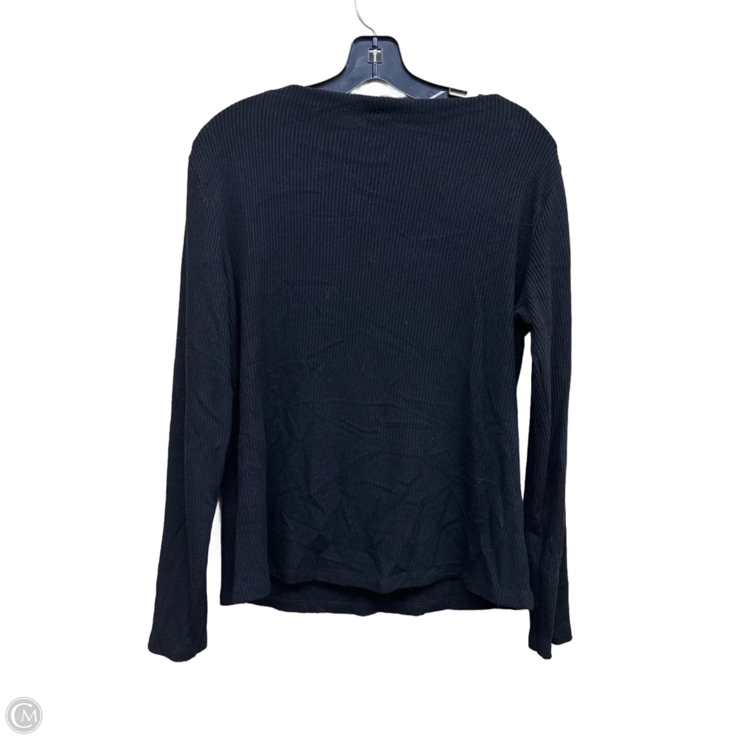Top Long Sleeve By Banana Republic In Black, Size: L
