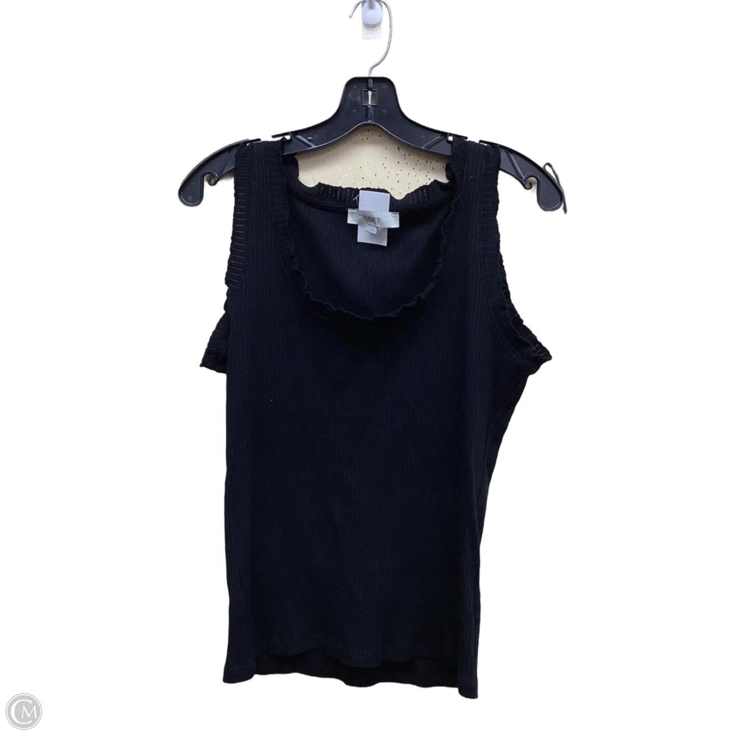 Top Sleeveless By Loft In Black, Size: L