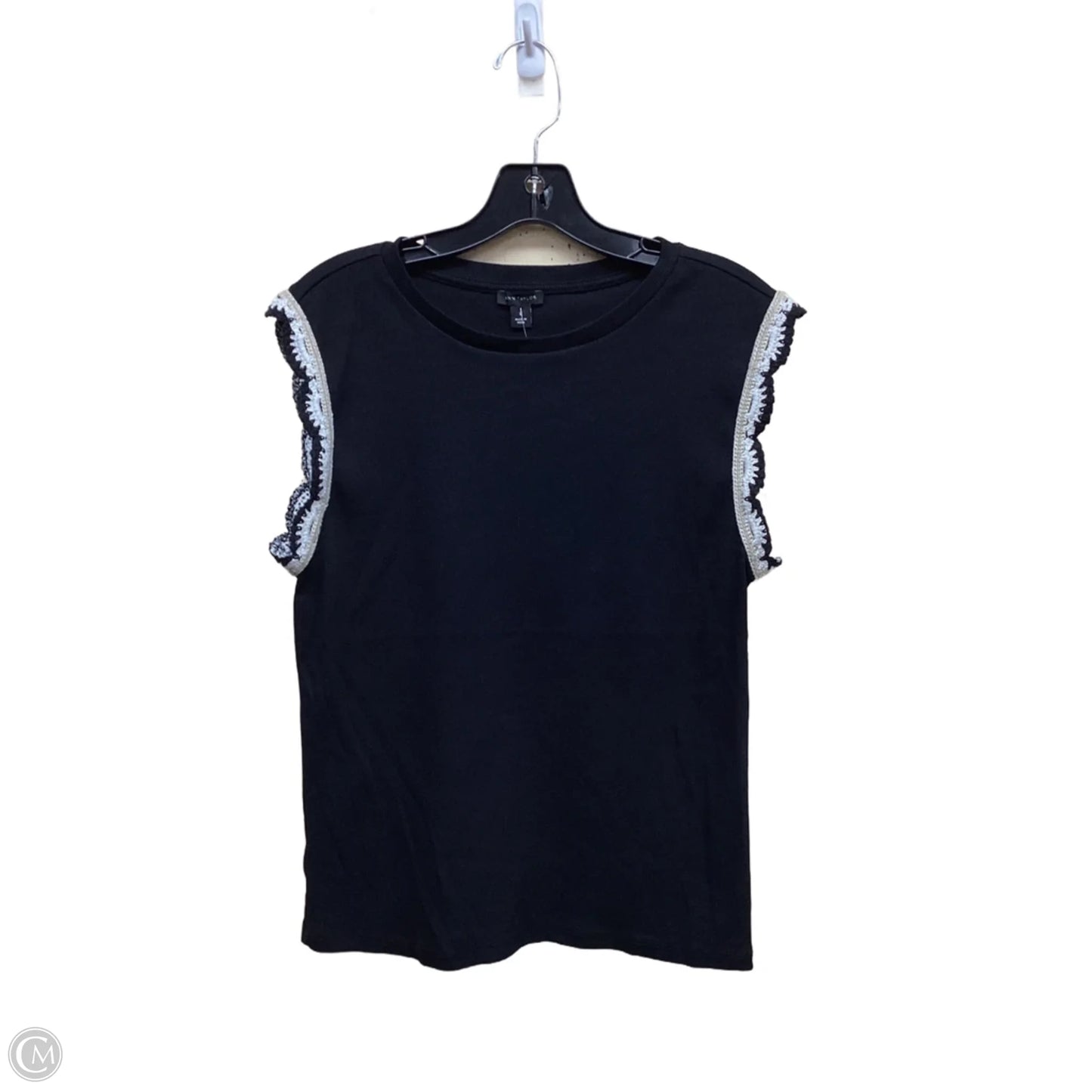 Top Sleeveless By Ann Taylor In Black, Size: L