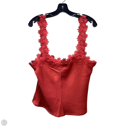 Top Sleeveless By Blue Tassel In Red, Size: L