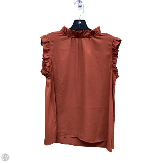 Top Sleeveless By Ann Taylor In Orange, Size: M