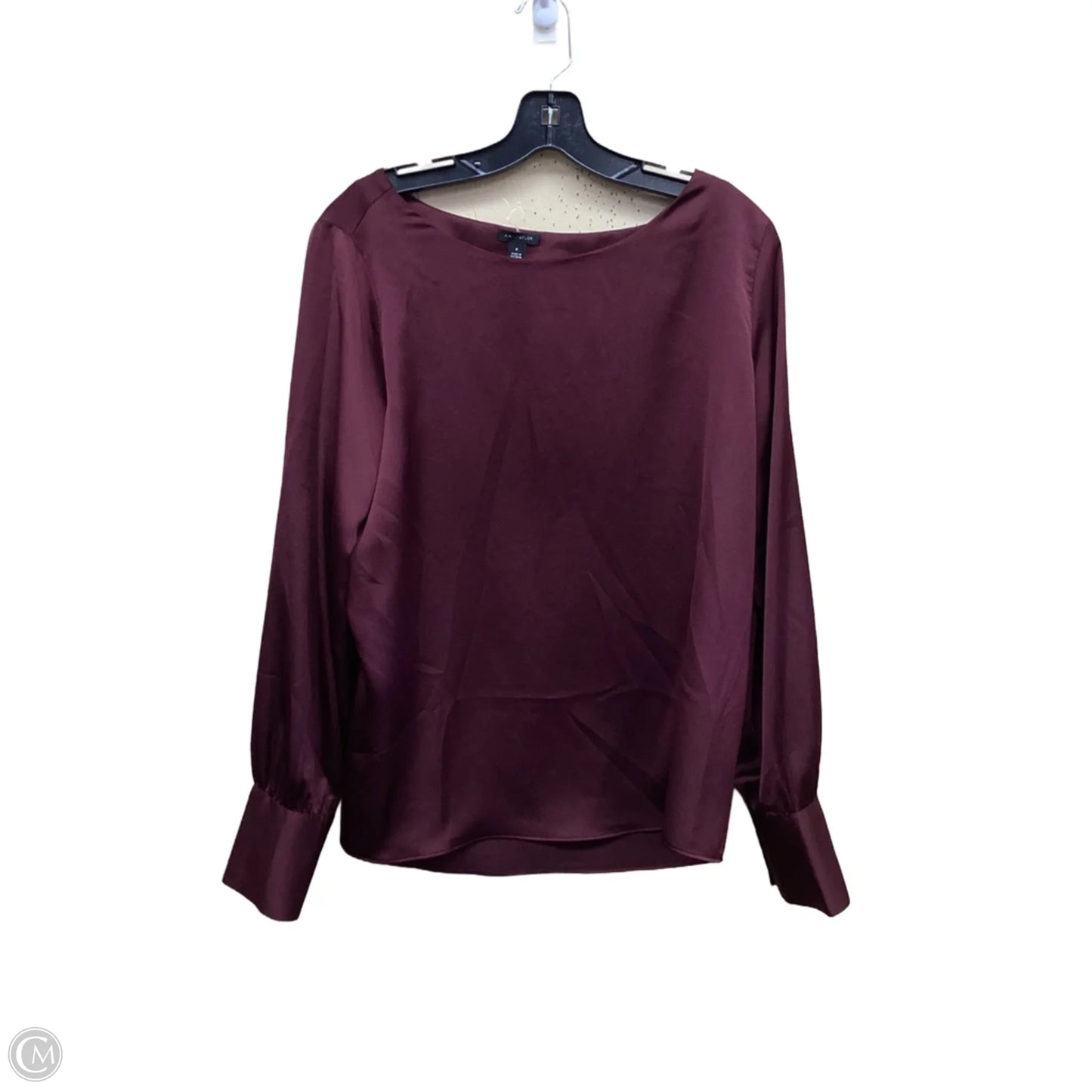 Top Long Sleeve By Ann Taylor In Purple, Size: M