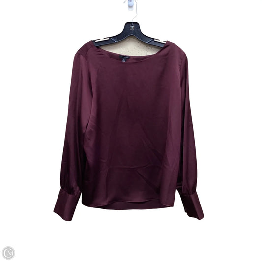 Top Long Sleeve By Ann Taylor In Purple, Size: M