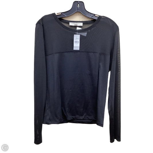 Top Long Sleeve By Loft In Black, Size: L
