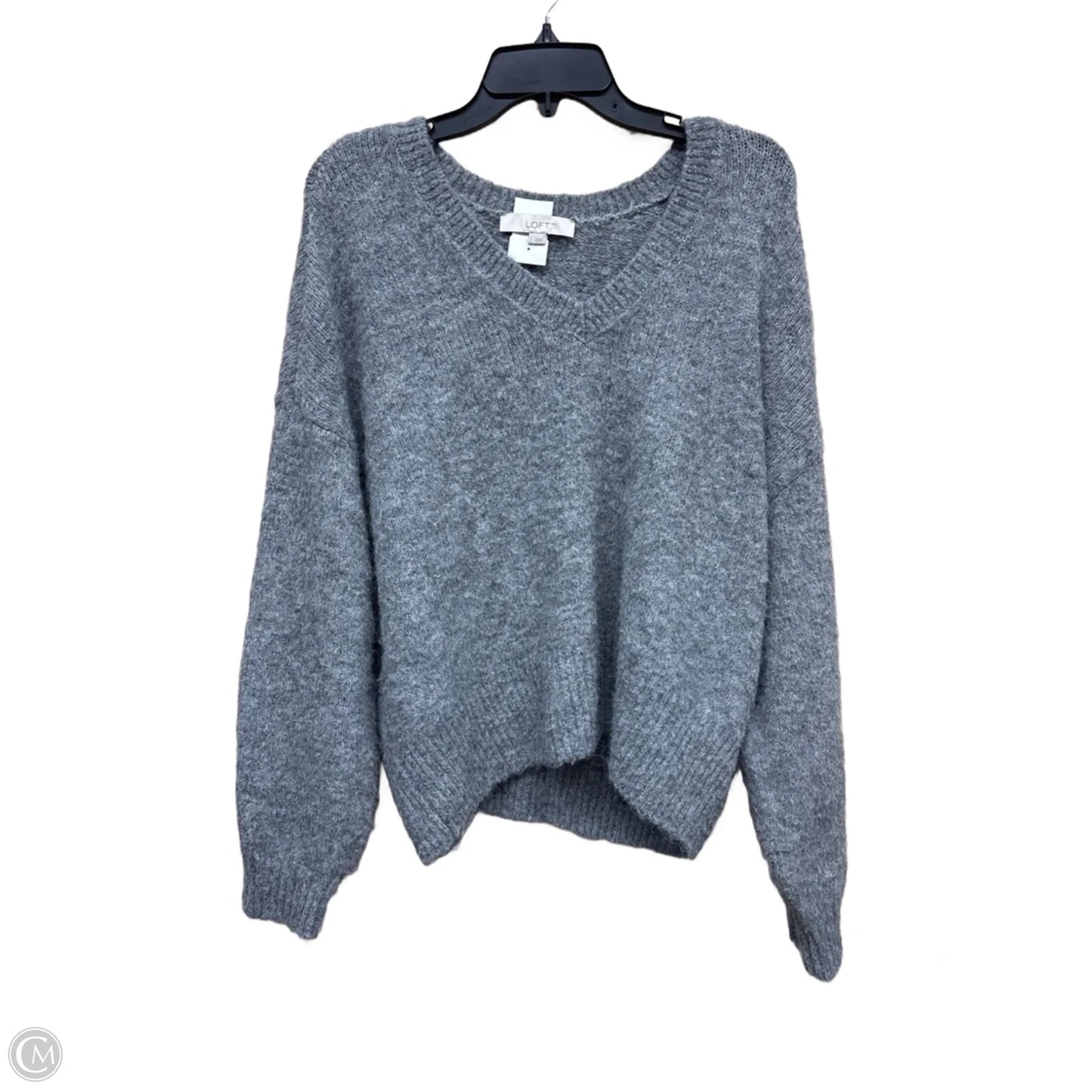 Sweater By Loft In Grey, Size: L