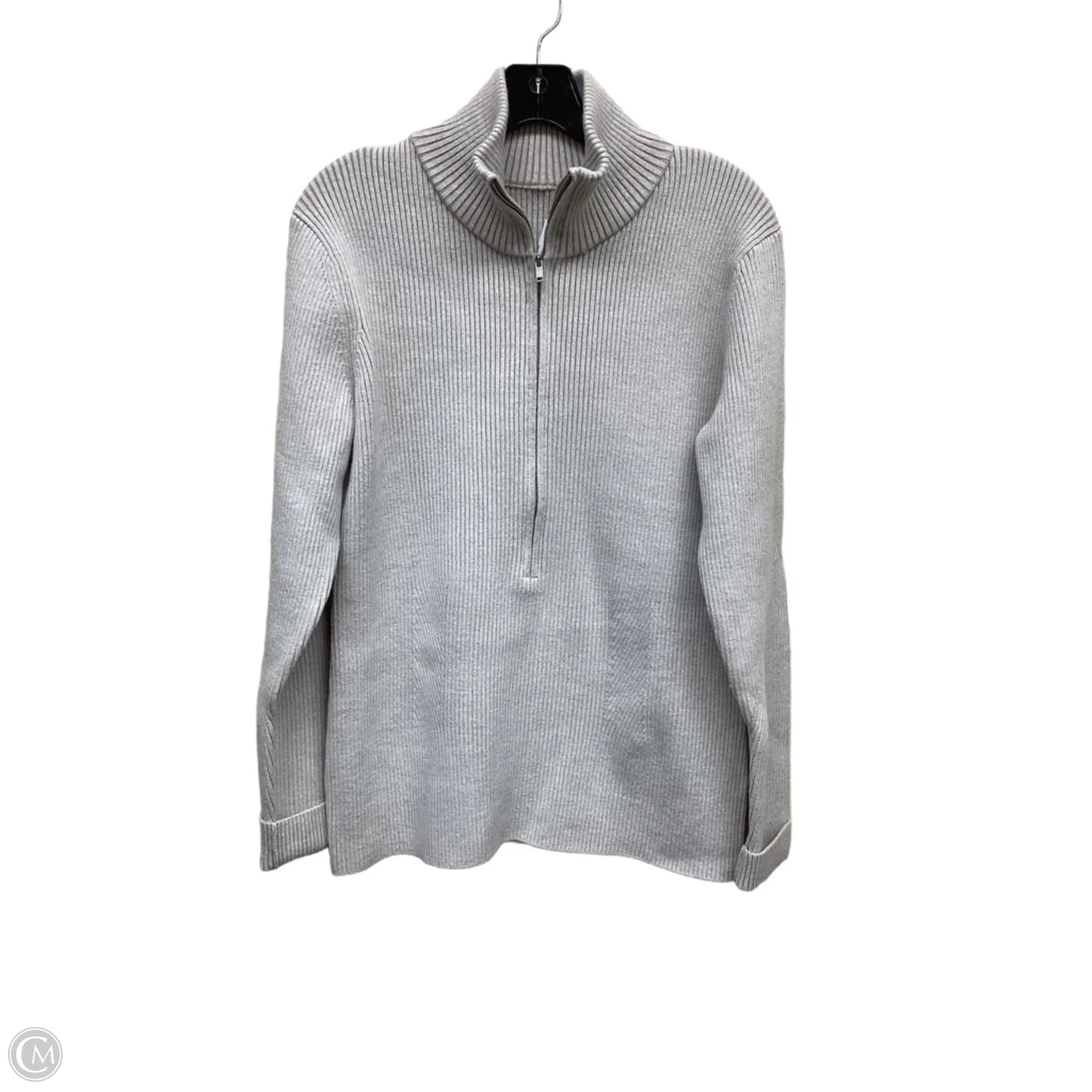 Sweatshirt Collar By Clothes Mentor In Tan, Size: L