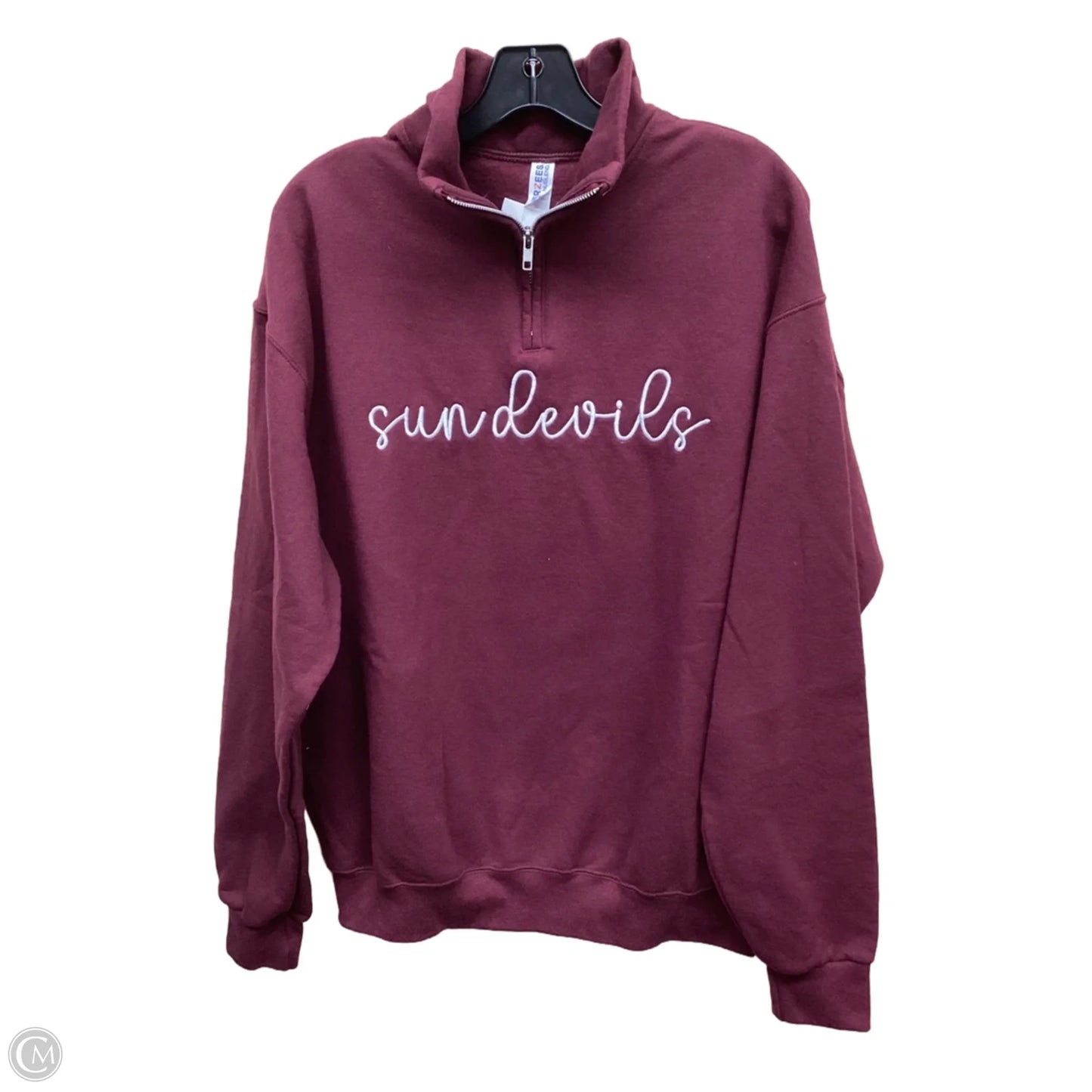 Sweatshirt Collar By Clothes Mentor In Maroon, Size: L