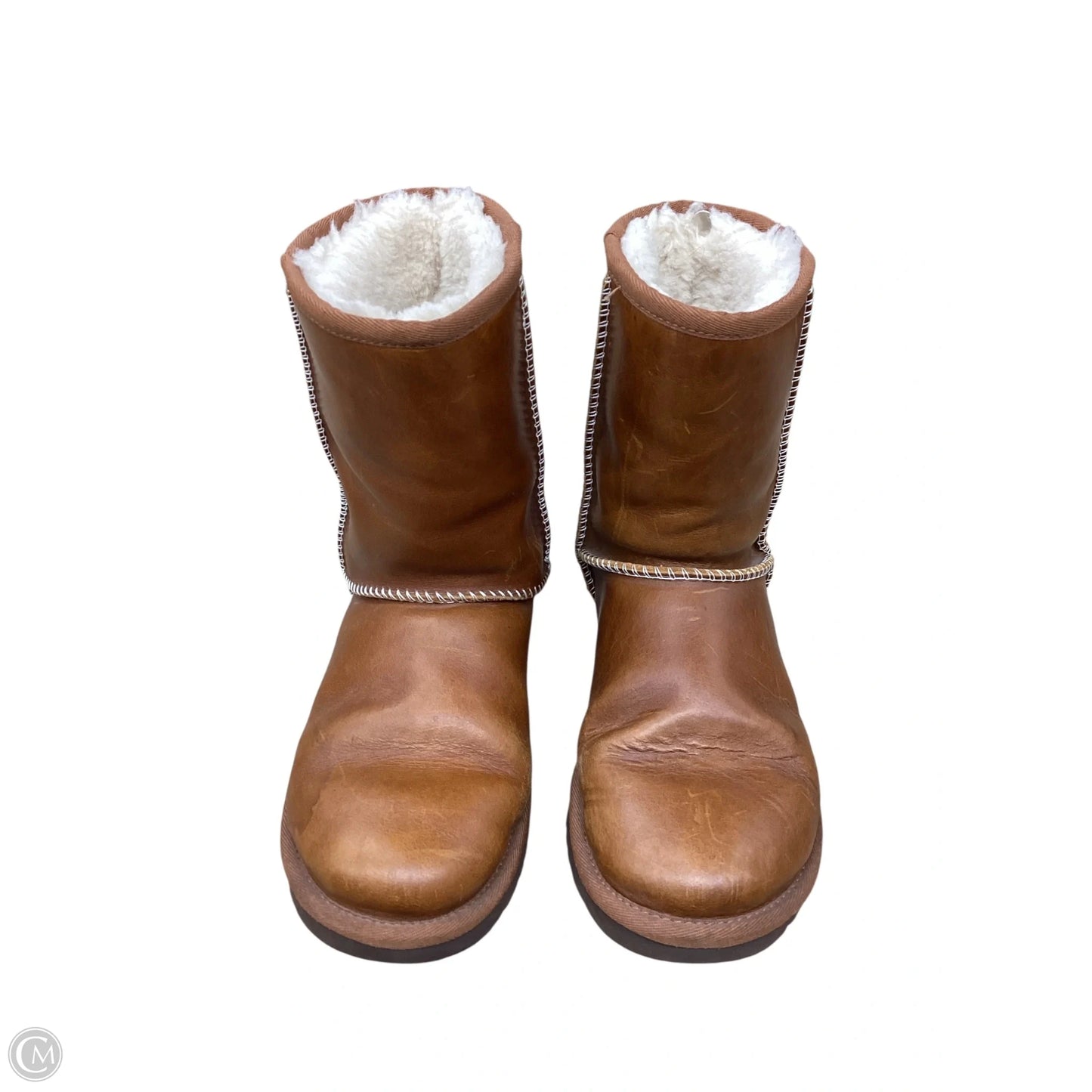 Boots Designer By Ugg In Brown, Size: 7