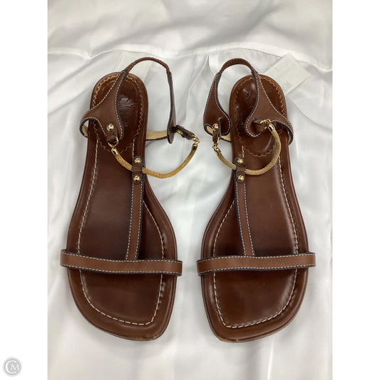 Shoes Luxury Designer By Christian Louboutin In Brown, Size: 38.5