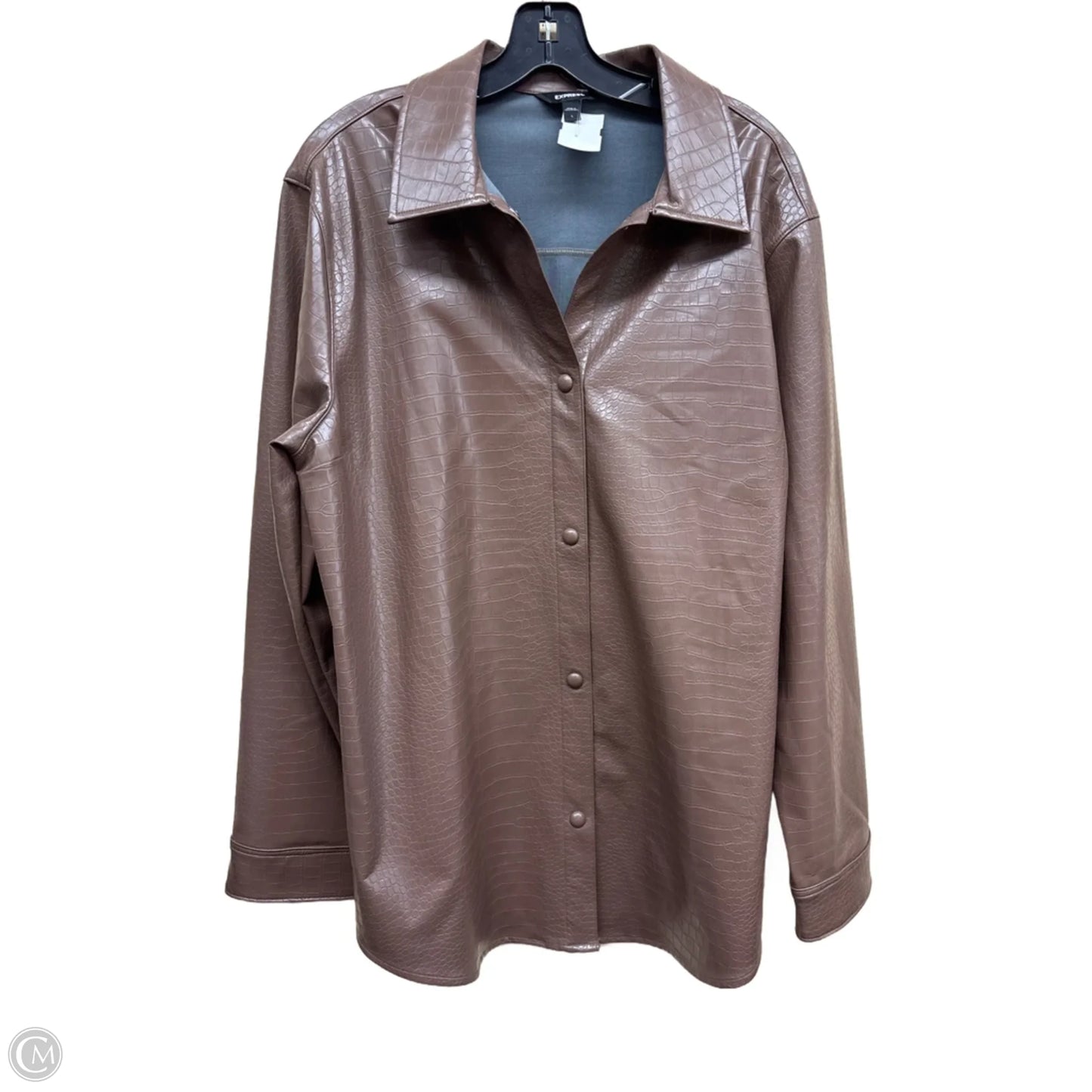 Jacket Other By Express In Brown, Size: L