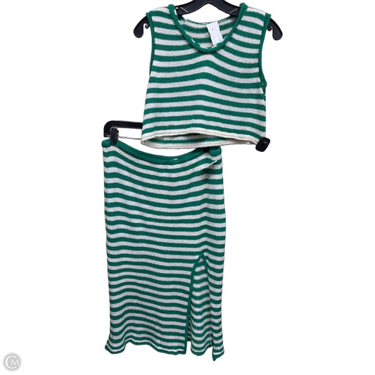 Skirt Set 2pc By Clothes Mentor In Striped Pattern, Size: L