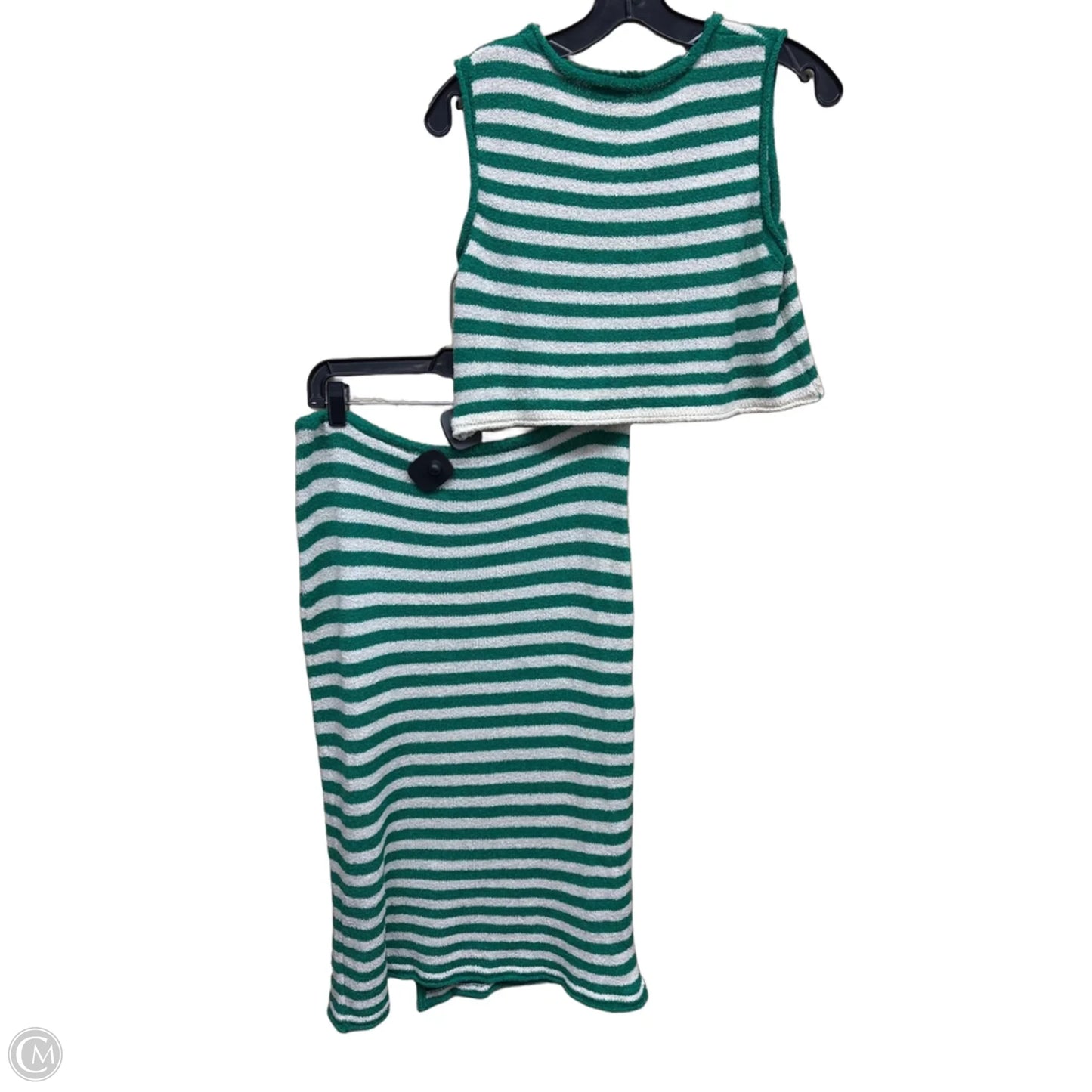 Skirt Set 2pc By Clothes Mentor In Striped Pattern, Size: L