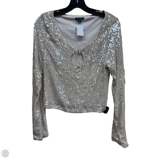 Top Long Sleeve By Wild Fable In Silver, Size: M