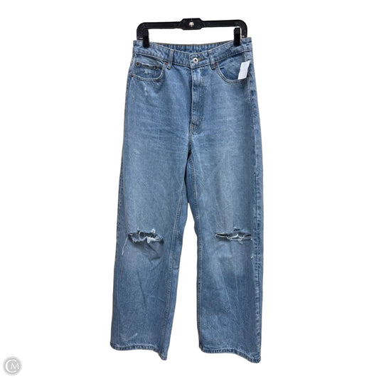 Jeans Straight By Zara In Blue Denim, Size: 6
