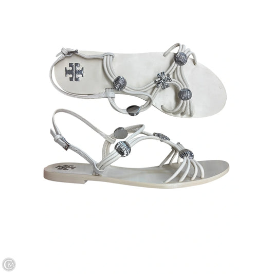 Sandals Designer By Tory Burch In White, Size: 8