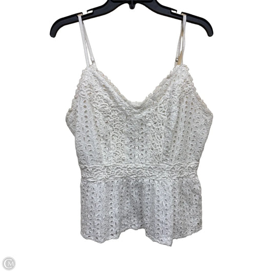 Top Sleeveless By Japna In Ivory, Size: Xl