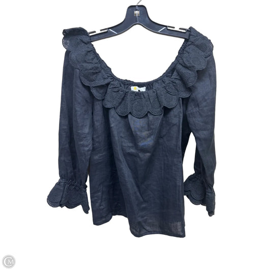 Top Long Sleeve By Boden In Black, Size: 4