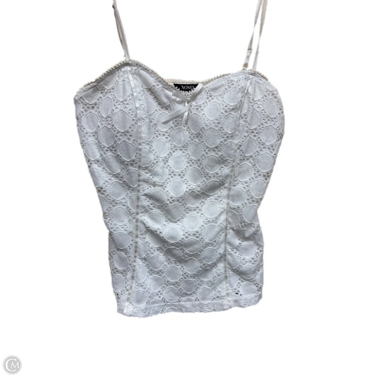 Top Sleeveless By Xoxo In White, Size: L