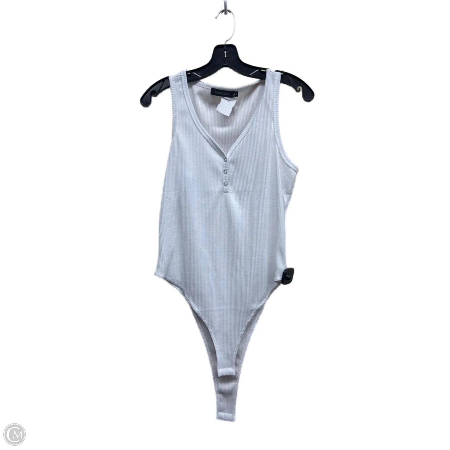 Bodysuit By Clothes Mentor In White, Size: L