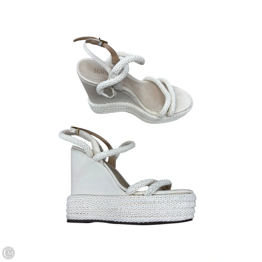Shoes Heels Wedge By Clothes Mentor In Cream, Size: 8.5
