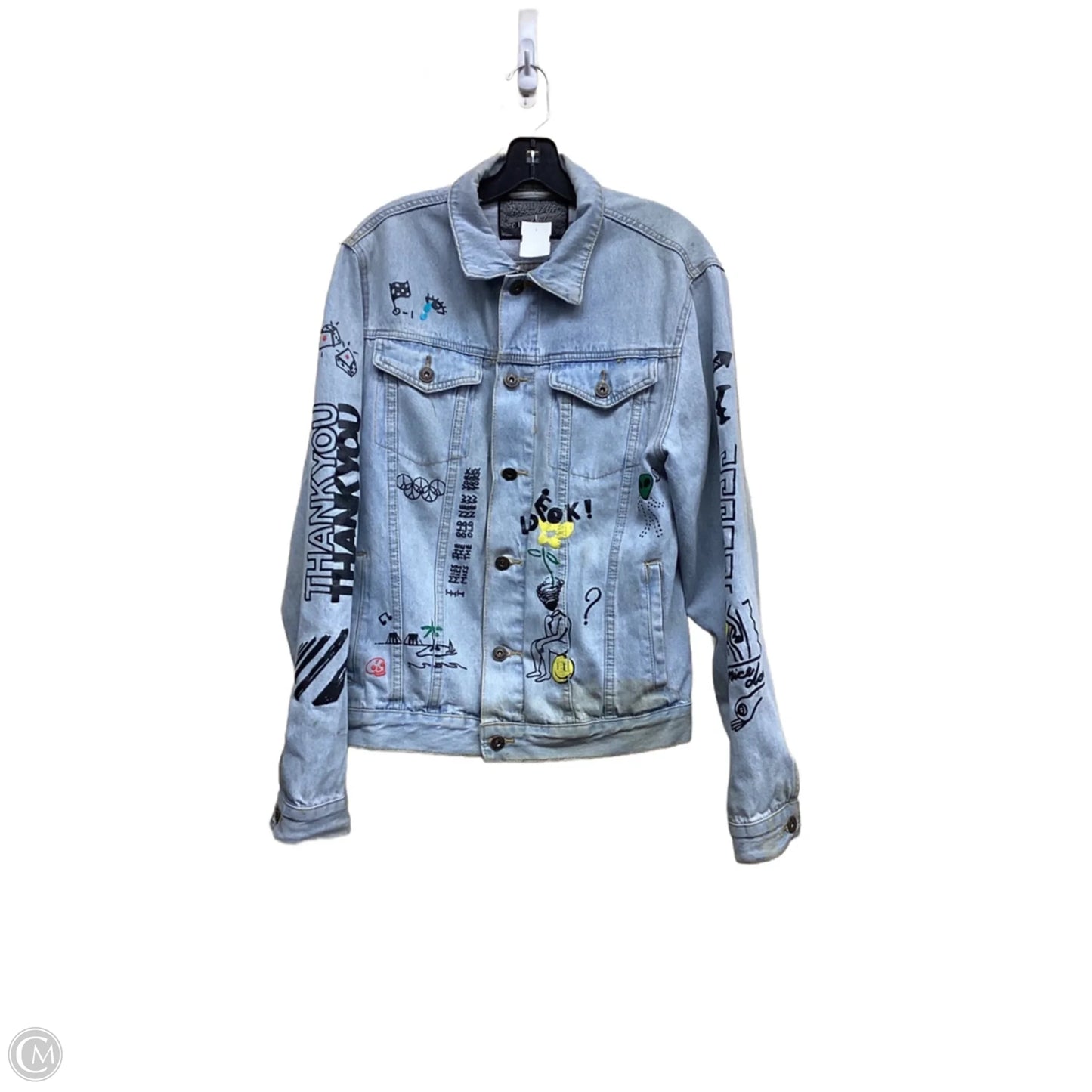 Jacket Denim By Clothes Mentor In Blue Denim, Size: M