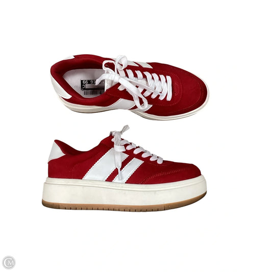 Shoes Sneakers By Madden Girl In Red, Size: 7.5