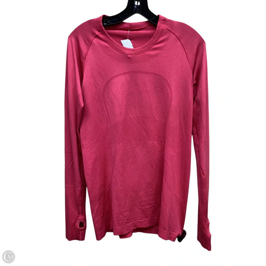 Athletic Top Long Sleeve Crewneck By Lululemon In Pink