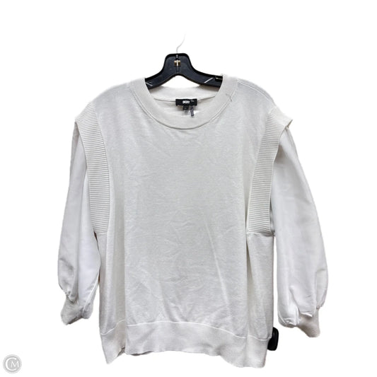 Top Long Sleeve By Dkny In White, Size: Xl