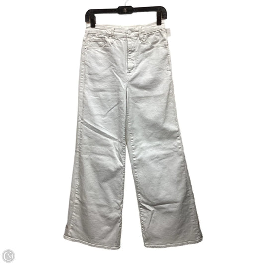 Jeans Wide Leg By Good American In White Denim, Size: 8