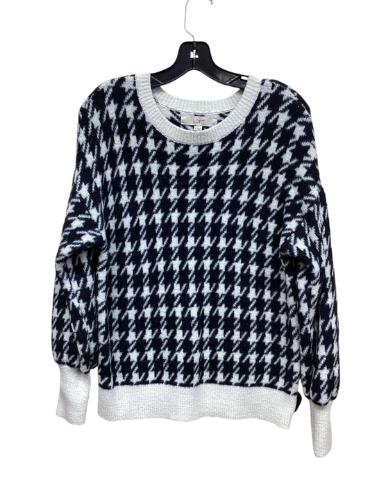 Sweater By Loft In Black & White, Size: M