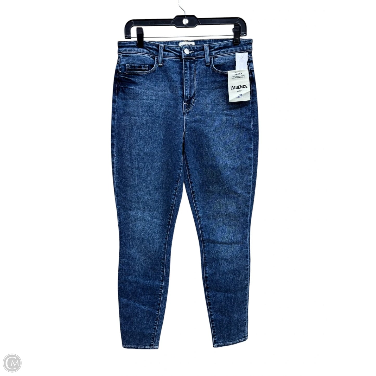 Jeans Skinny By L Agence In Blue Denim, Size: 8