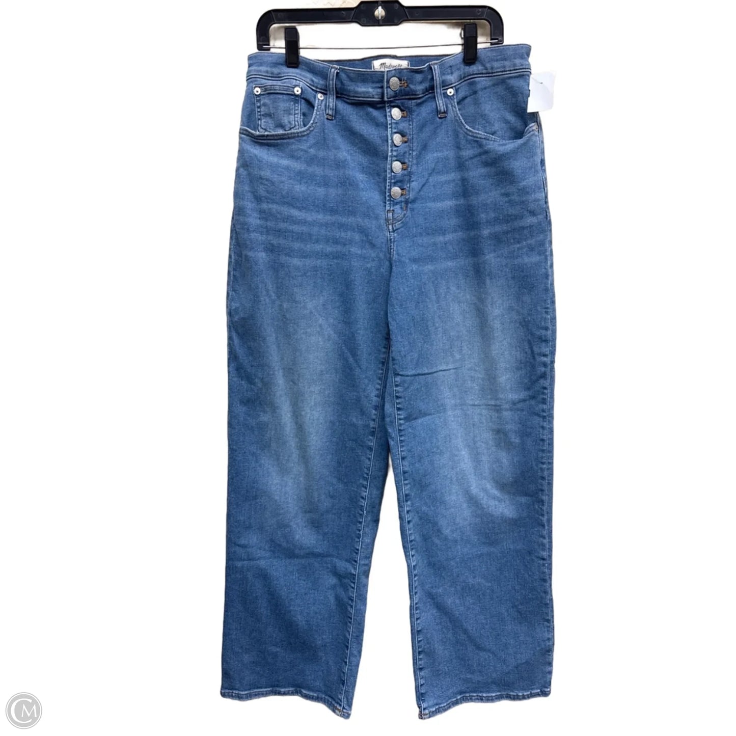 Jeans Wide Leg By Madewell In Blue Denim, Size: 14