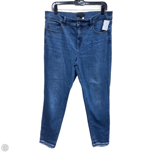 Jeans Skinny By Ann Taylor In Blue Denim, Size: 12