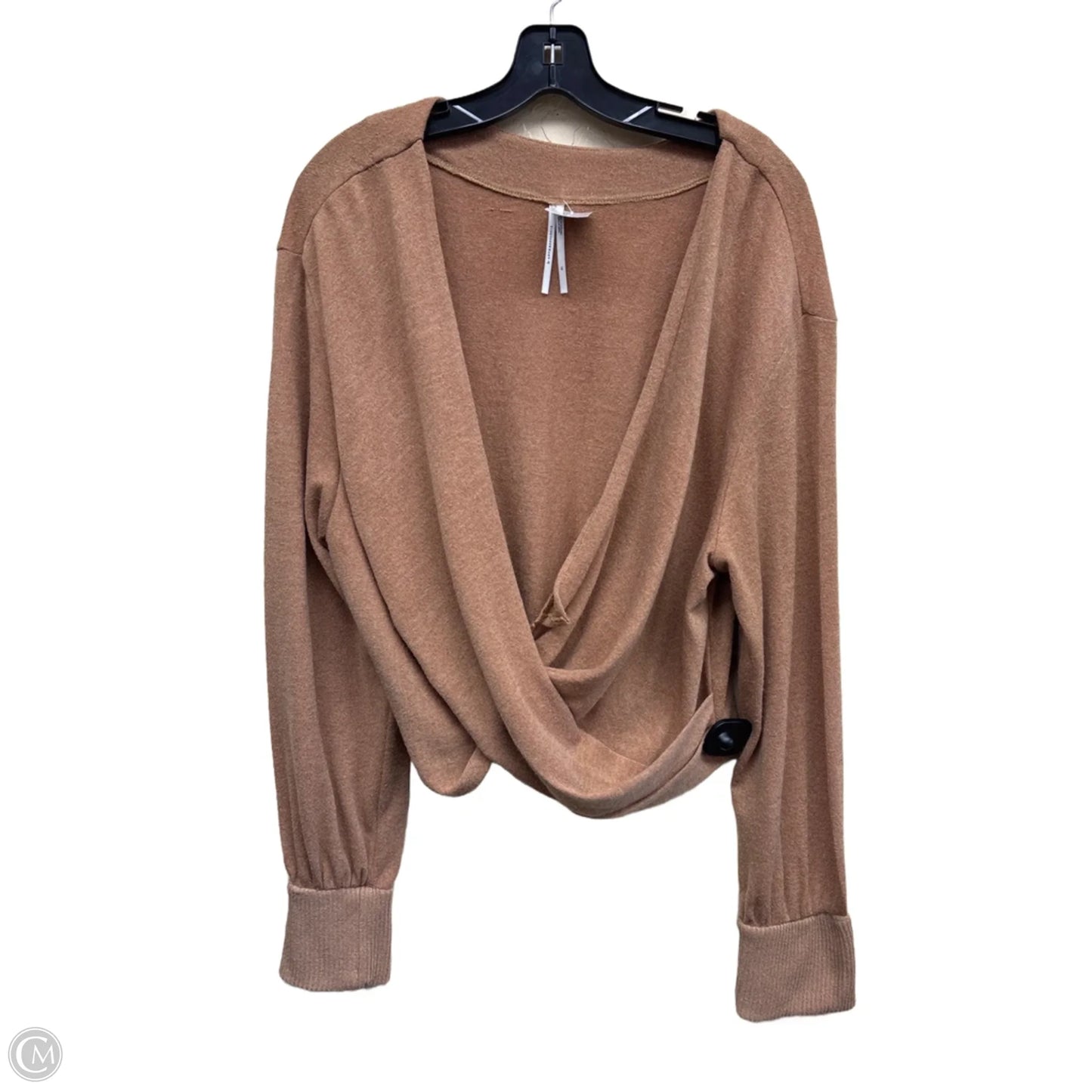 Top Long Sleeve By Anthropologie In Brown, Size: Xl
