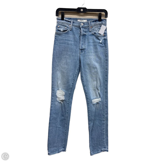 Jeans Straight By Mother Jeans In Blue Denim, Size: 2
