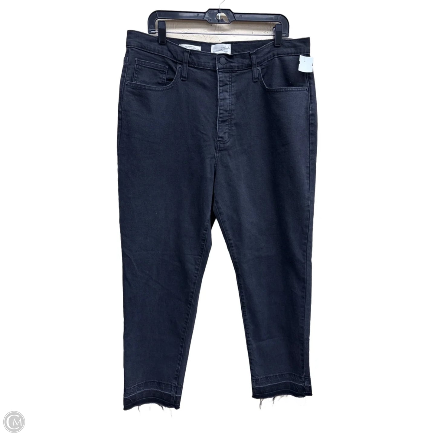 Jeans Straight By Universal Thread In Black Denim, Size: 16